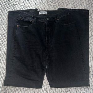 Abercrombie 90s Relaxed Jean High Rise Black